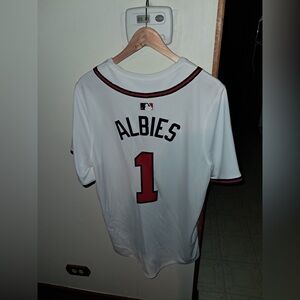 Ozzie Albies Atlanta Braves Nike men’s MLB vapor jersey L